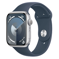 Часы Apple Watch Series 9 GPS 45mm Aluminum Case with Sport Band (Серебристый) M/L
