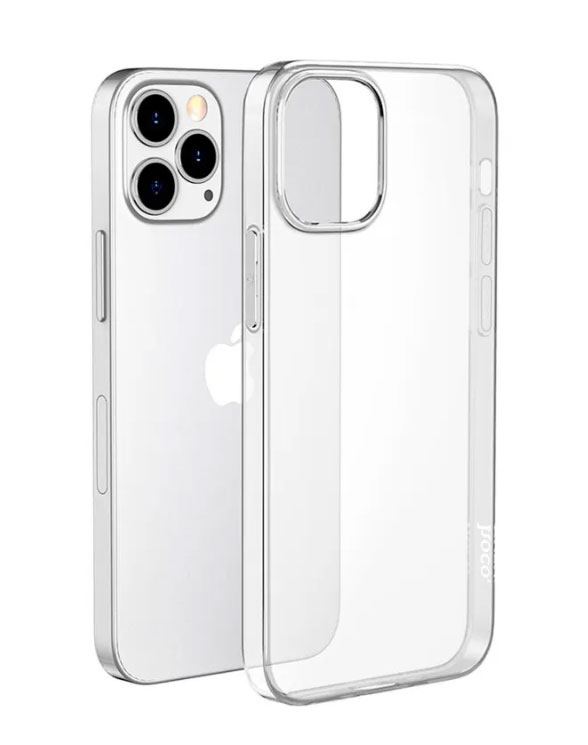 Чехол силиконовый для Apple iPhone 14 Pro плотный (Прозрачный)