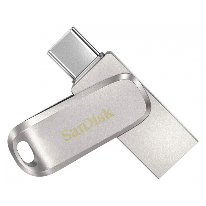 Флеш-диск SanDisk Ultra Dual Drive Luxe 64Gb USB 3.0/USB-C OTG (Серый)