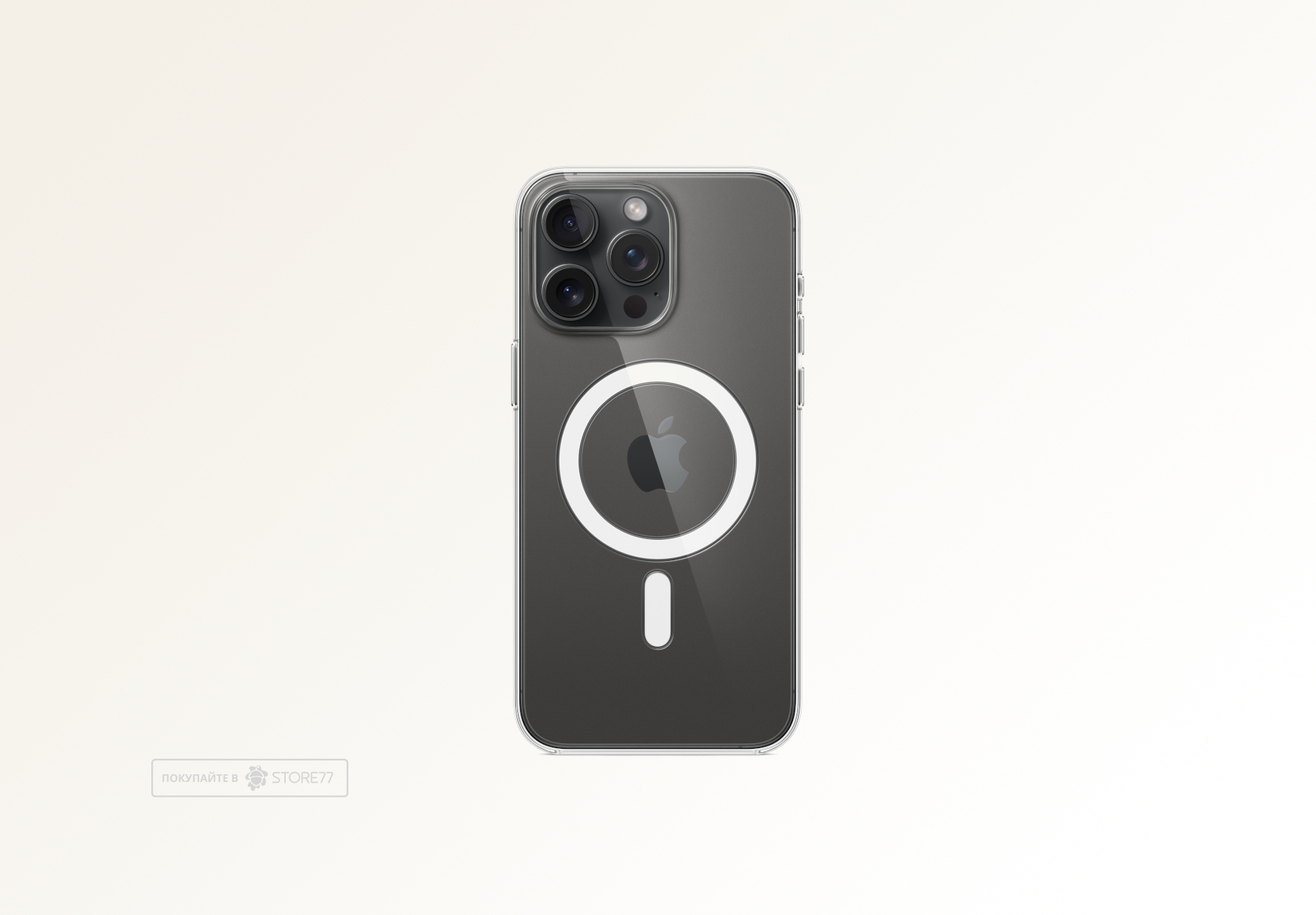 Чехол силиконовый Hoco для Apple iPhone 15 Pro Magsafe (Прозрачный)
