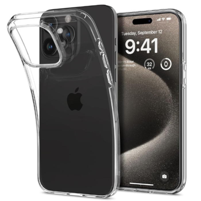 Чехол силиконовый Hoco для Apple iPhone 15 Pro (Прозрачный)