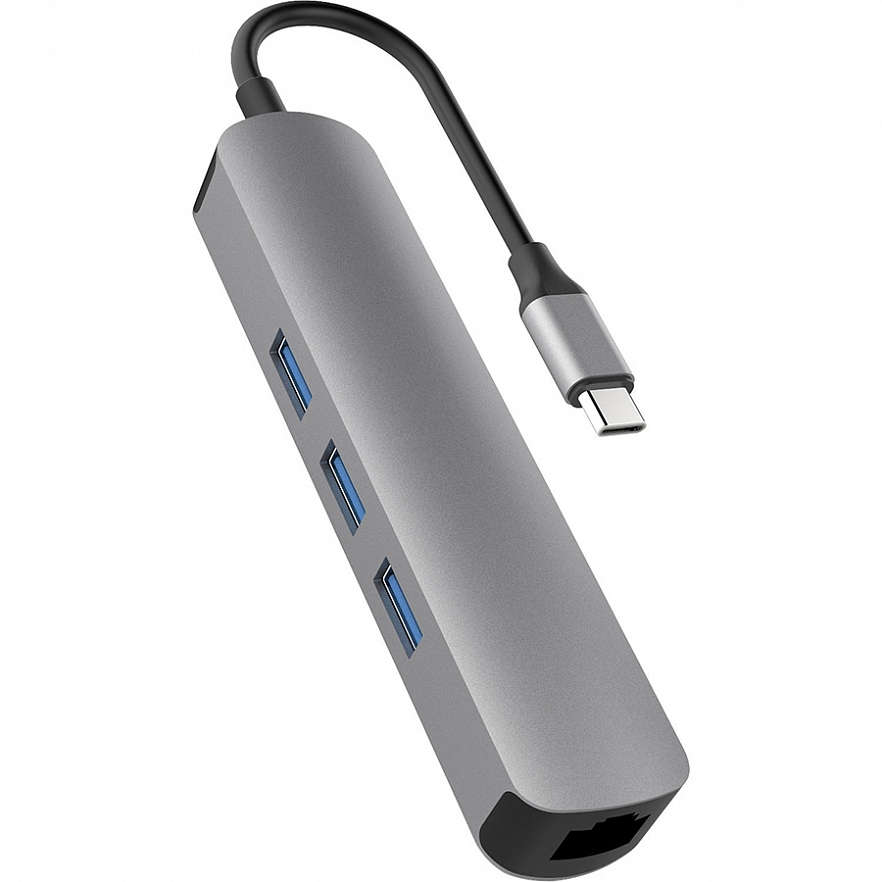 

Переходник HyperDrive 6-in-1 USB-C Hub with 4K HDMI MacBook 2016/2017/2018 (Серый космос)
