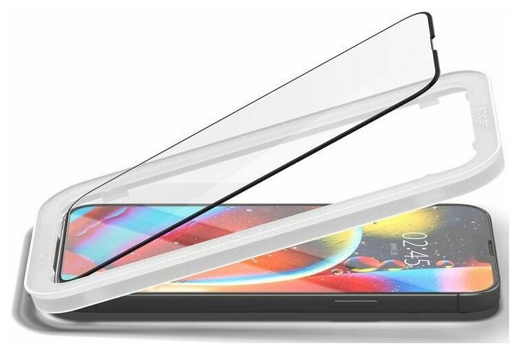 Защитное стекло Spigen ALM GLASS FC 2-PACK для iPhone 13 mini (С черной рамкой)