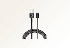 Кабель Gurdini Braided USB-A - Lightning 2.4A, 1 м (Черный)