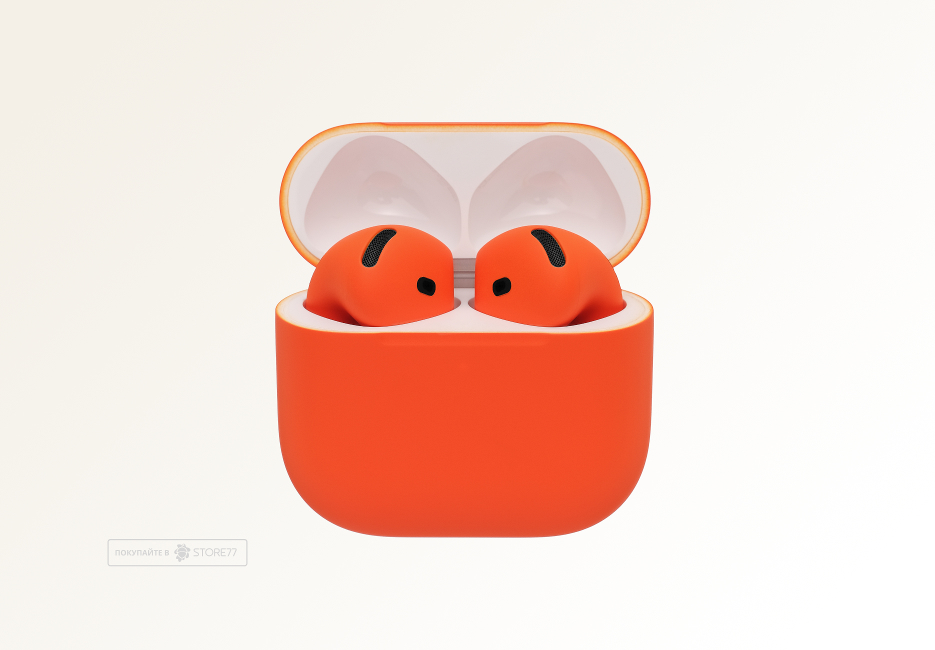 Беспроводные наушники Apple AirPods 5 беспроводная зарядка чехла (Оранжевый)