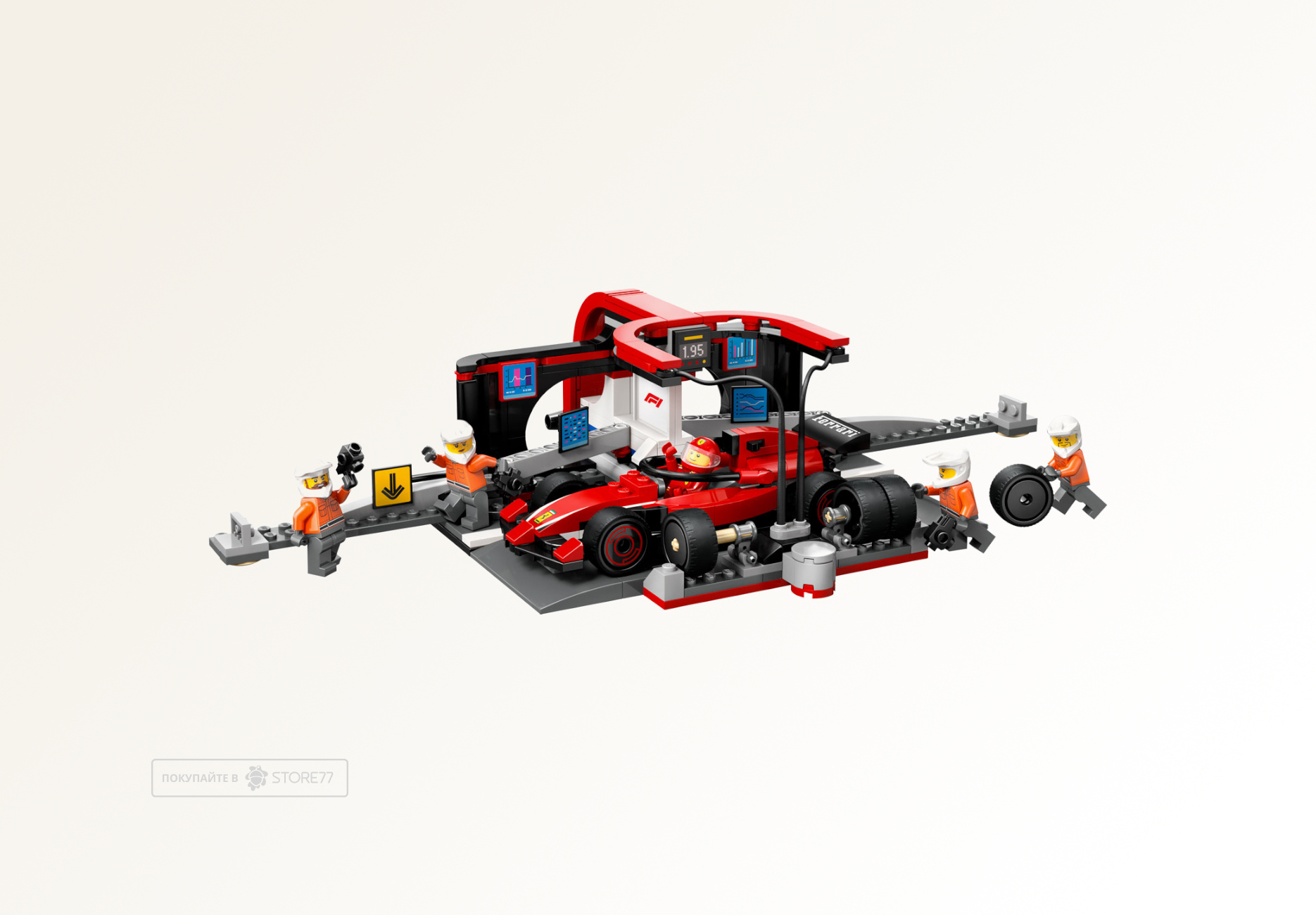 Конструктор LEGO City 60443 Пит-стоп F1 и команда болида Ferrari