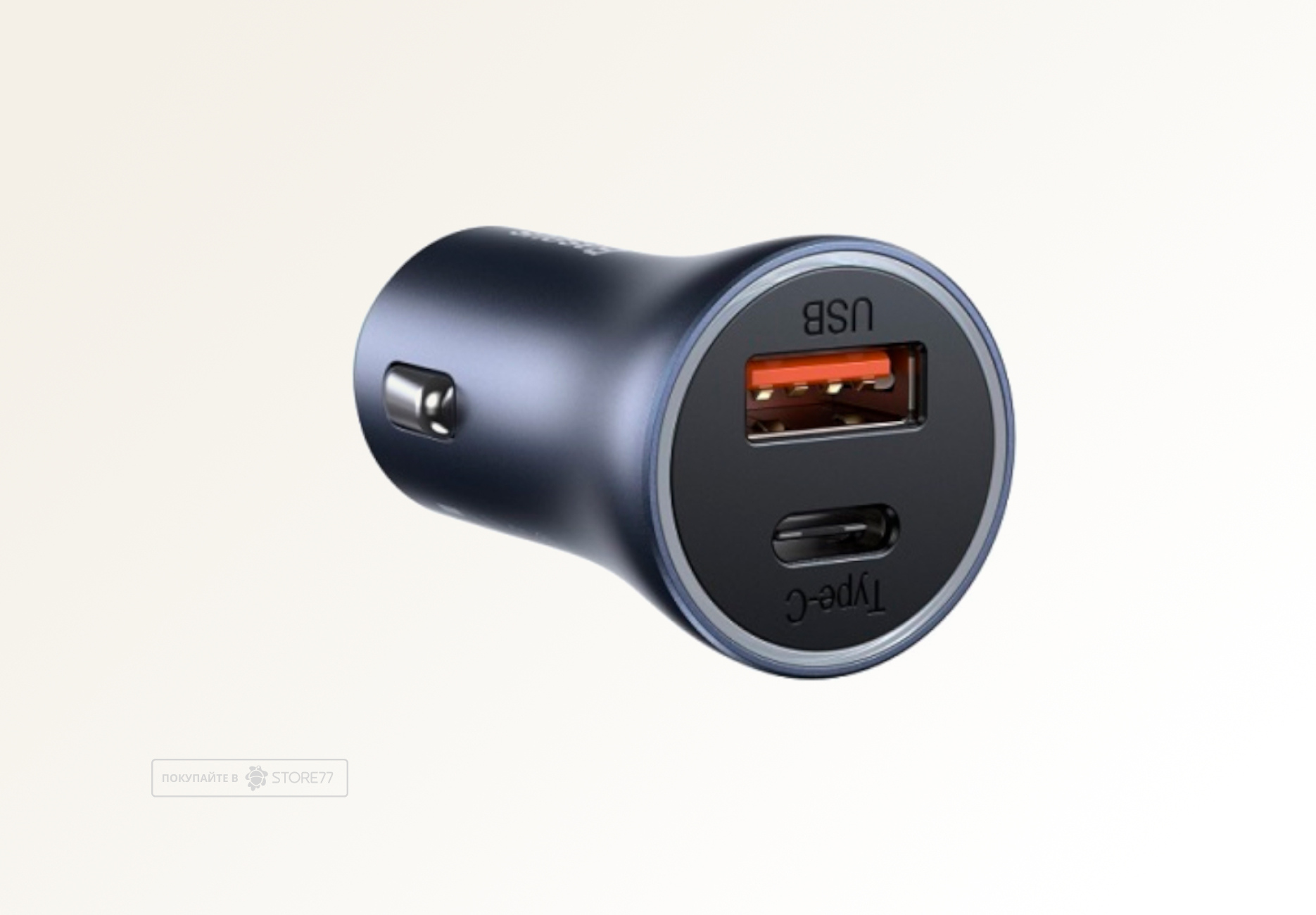 Автомобильное зарядное устройство Baseus Golden Contactor Pro Dual QC USB+Type-C 40W (Темно-серый)