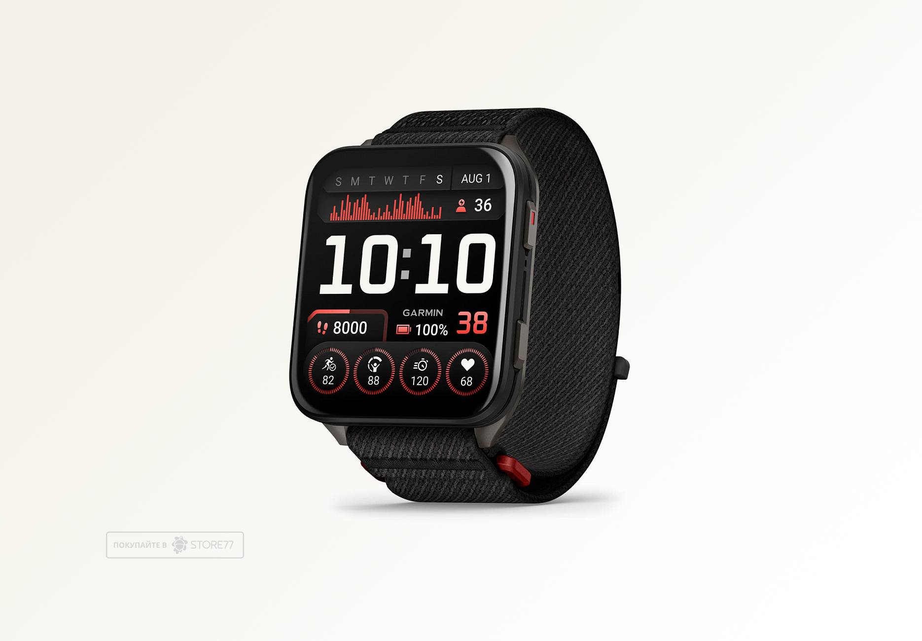 Умные часы Garmin VENU X1 46 мм, корпус: черный (Black), с черным нейлоновым ремешком