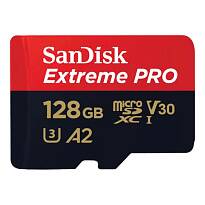 Карта памяти Sandisk Extreme Pro microSDXC 128 ГБ A2, UHS класс 3, класс видео 30