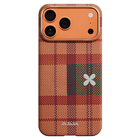 Чехол Pitaka Ultra-Slim Case Flora in Grid для iPhone 17 Pro/18 Pro, цвет: облачные сумерки (Cloud Dusk)