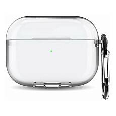 Чехол Gurdini для Airpods Pro 3 с карабином (Прозрачный)