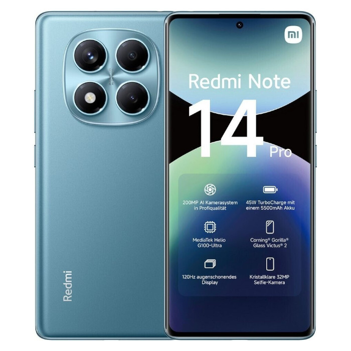 Телефон Xiaomi Redmi Note 14 Pro 12/256Gb (Ocean Blue)
