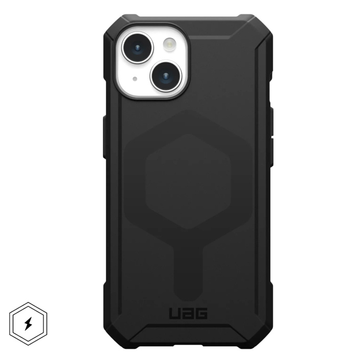 Чехол Uag Essential Armor с поддержкой Mаgsafe для iPhone 15 (Черный)