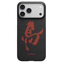 Чехол Pitaka Ultra-Slim Case Ink Horse Painting для iPhone 17 Pro/18 Pro, цвет: чернильный ритм (Ink Rhythm)