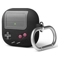 Чехол Elago для AirPods 4 Unique AW5 Game console с карабином (Черный)