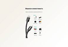 Кабель UGREEN HD119 4K HDMI - HDMI, 2 м (Черный)