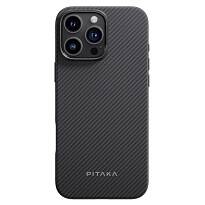 Чехол Pitaka Military-Grade для iPhone 16 Pro противоударный (Черный/серый)