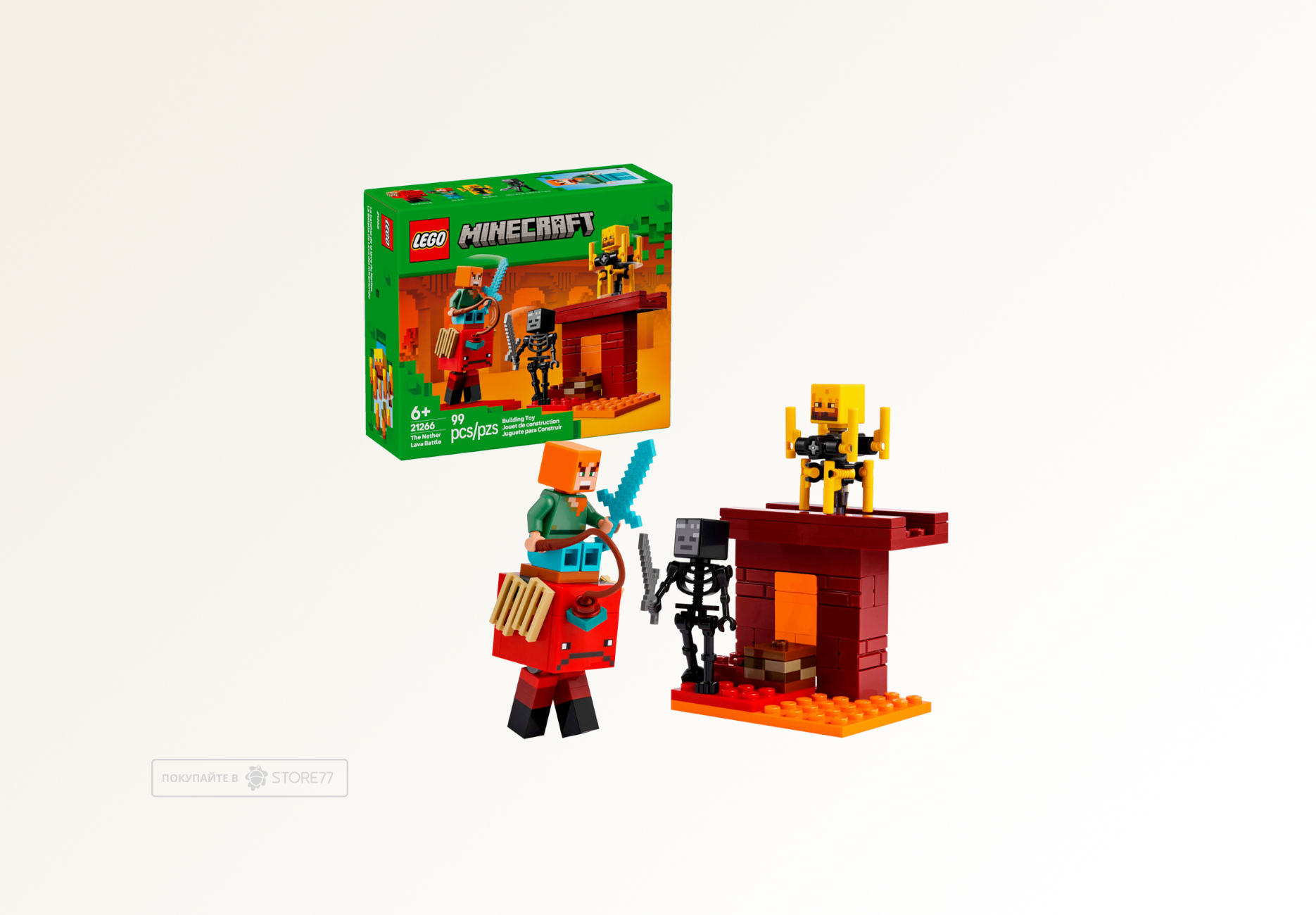 Конструктор LEGO Minecraft 21266 Битва за лаву Нижнего мира Конструктор LEGO Minecraft 21266 Битва за лаву Нижнего мира