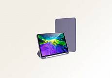 Чехол книжка iPad Air 4 10.9"/Air 11" Gurdini Milano Series (pen slot) (Лавандовый)
