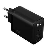 Сетевое зарядное устройство Magssory Digit 65 Вт GaN 2xUSB-C + USB-A (Черное)