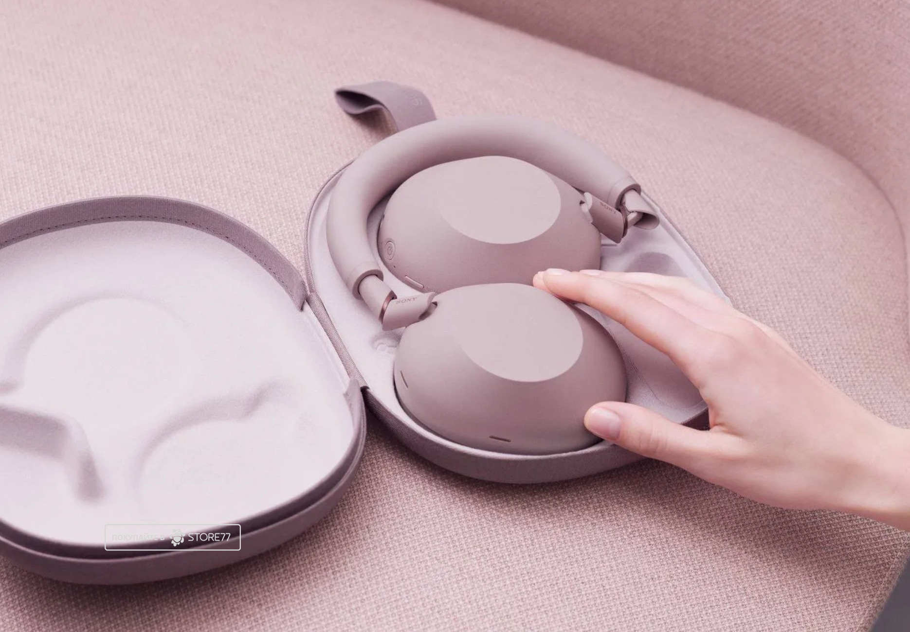 Беспроводные наушники Sony WH-1000XM6 (Песочно-розовые)