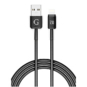 Кабель Gurdini Braided USB-A - Lightning 2.4A, 1 м (Черный)