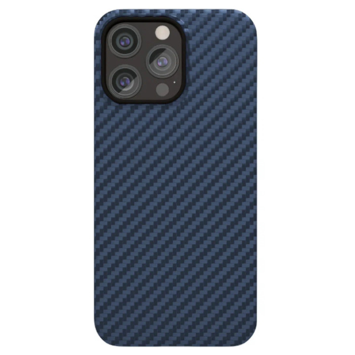Чехол защитный VLP Kevlar Case с MagSafe для iPhone 15 Pro Max (Темно-синий)