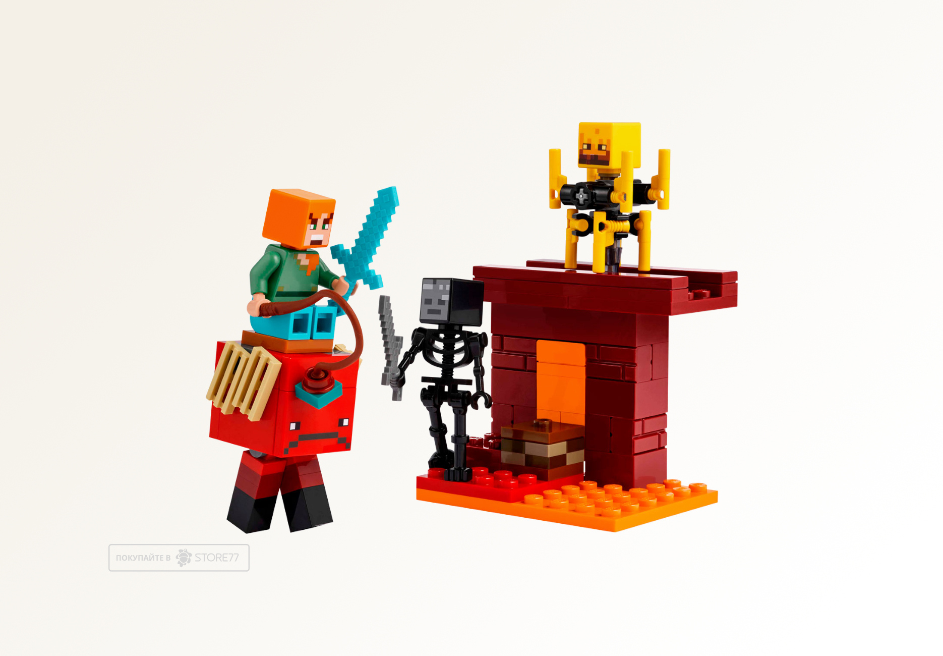 Конструктор LEGO Minecraft 21266 Битва за лаву Нижнего мира Конструктор LEGO Minecraft 21266 Битва за лаву Нижнего мира