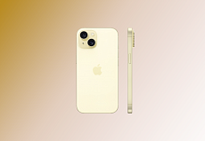 Телефон Apple iPhone 15 128 ГБ, Dual sim (две SIM-карты), цвет: желтый (Yellow)