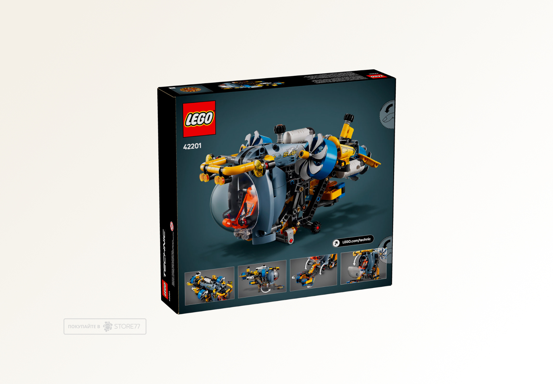 Конструктор LEGO Technic 42201 Глубоководная исследовательская подводная лодка Конструктор LEGO Technic 42201 Глубоководная исследовательская подводная лодка
