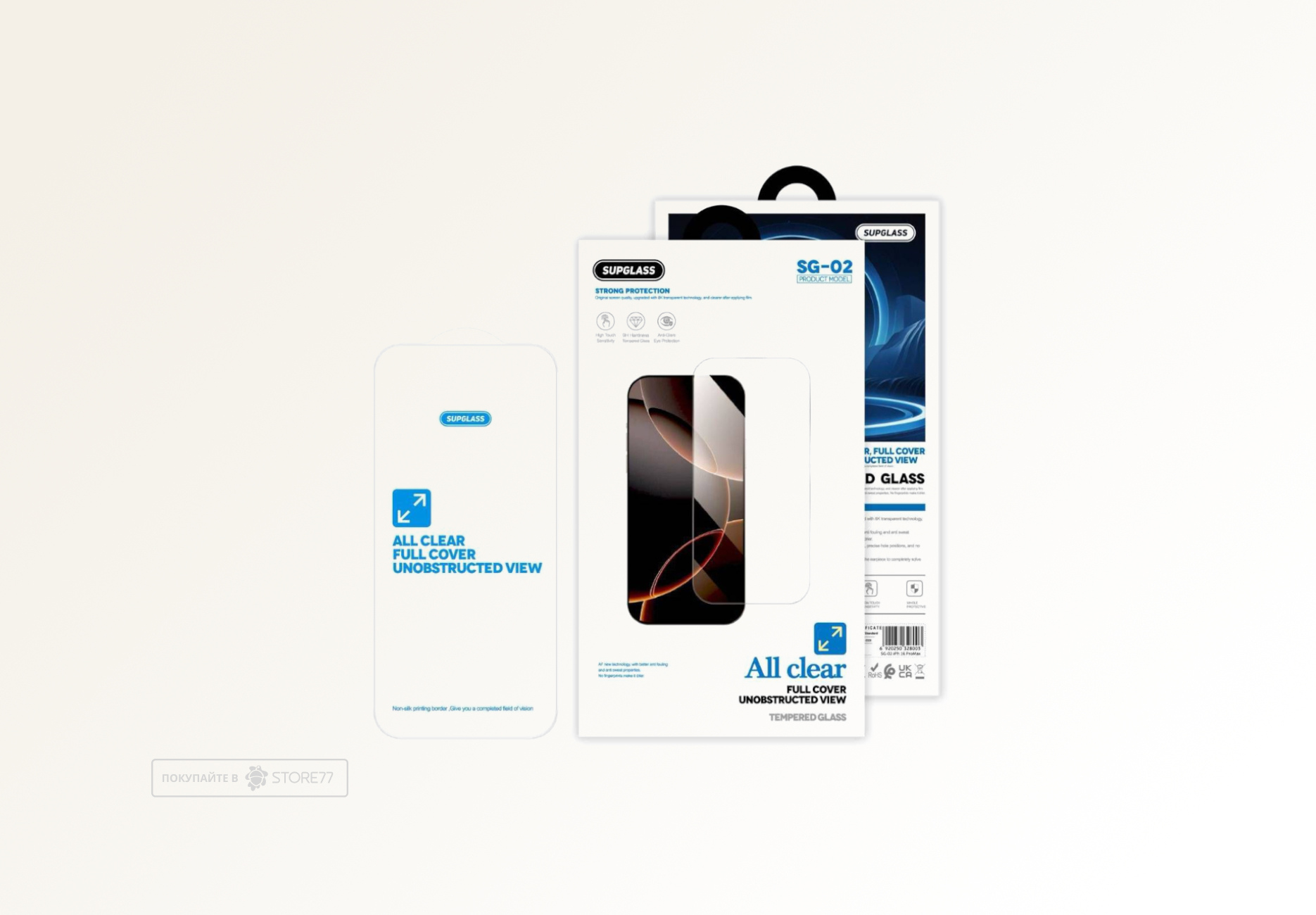 Защитное стекло Supglass для iPhone 17 Pro (Без рамки)