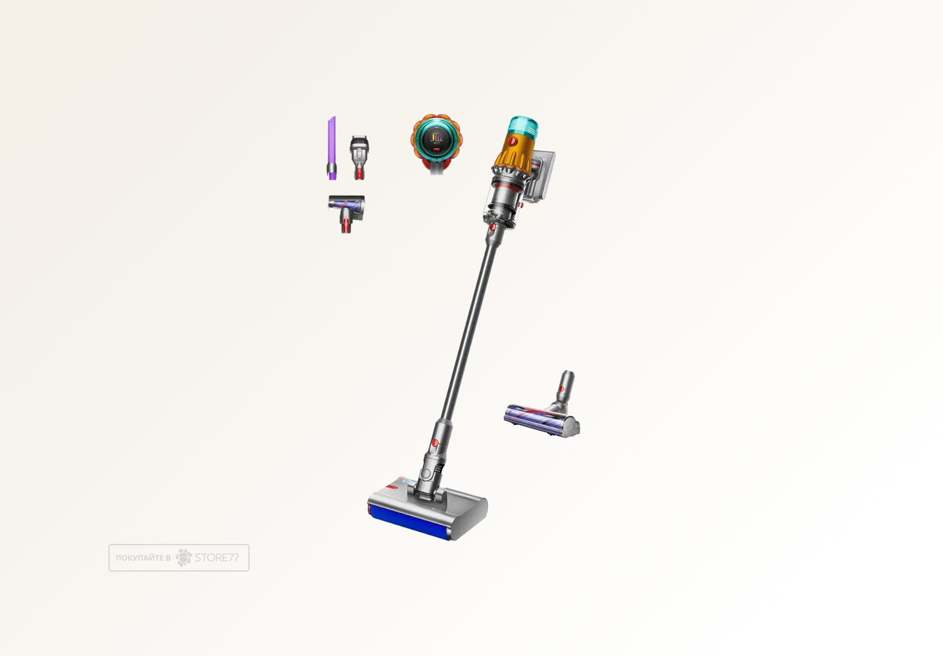 Беспроводной пылесос Dyson V12s Detect Slim Submarine (Серый/Золотой) Вилка EU