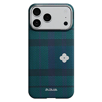 Чехол Pitaka Ultra-Slim Case Flora in Grid для iPhone 17 Pro/18 Pro, цвет: лесной рассвет (Forest Dawn)