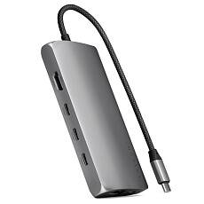 Переходник Satechi USB-C Multiport Adapter 8K with Ethernet V3 (Серый космос)