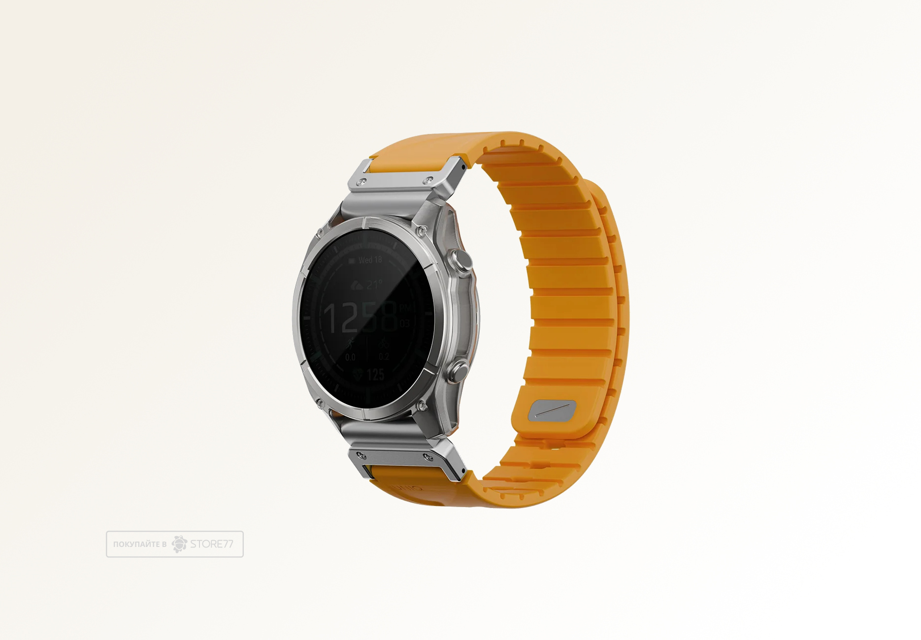 Ремешок Uniq FLUO для часов Garmin 26мм каучуковый (Оранжевый)