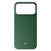 Чехол Magssory Aramid Case с поддержкой MagSafe для iPhone 18 Pro Max (Зеленая клетка)