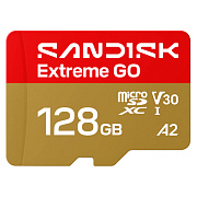 Карта памяти SanDisk Extreme Go microSDXC 128 ГБ UHS класс 3, класс видео 30, A2