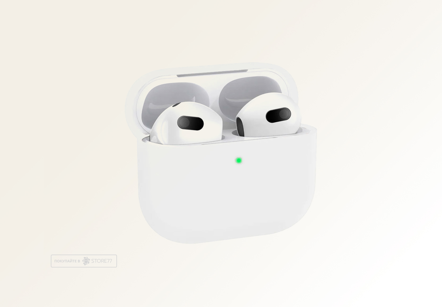 Чехол силиконовый для наушников Apple AirPods 3 (Белый)