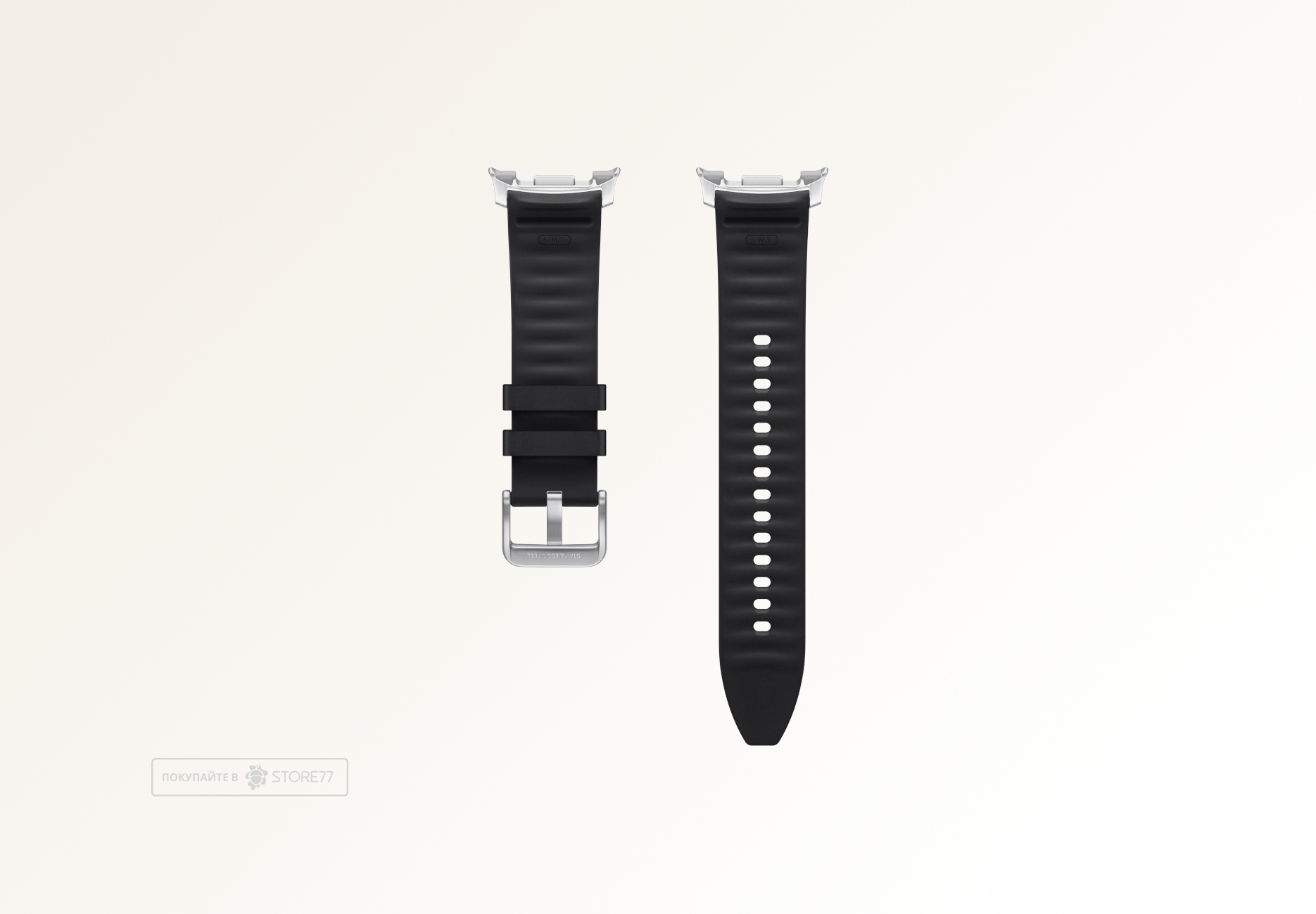 Ремешок Samsung Hybrid для Galaxy Watch 9/8/8 Classic (Черный)