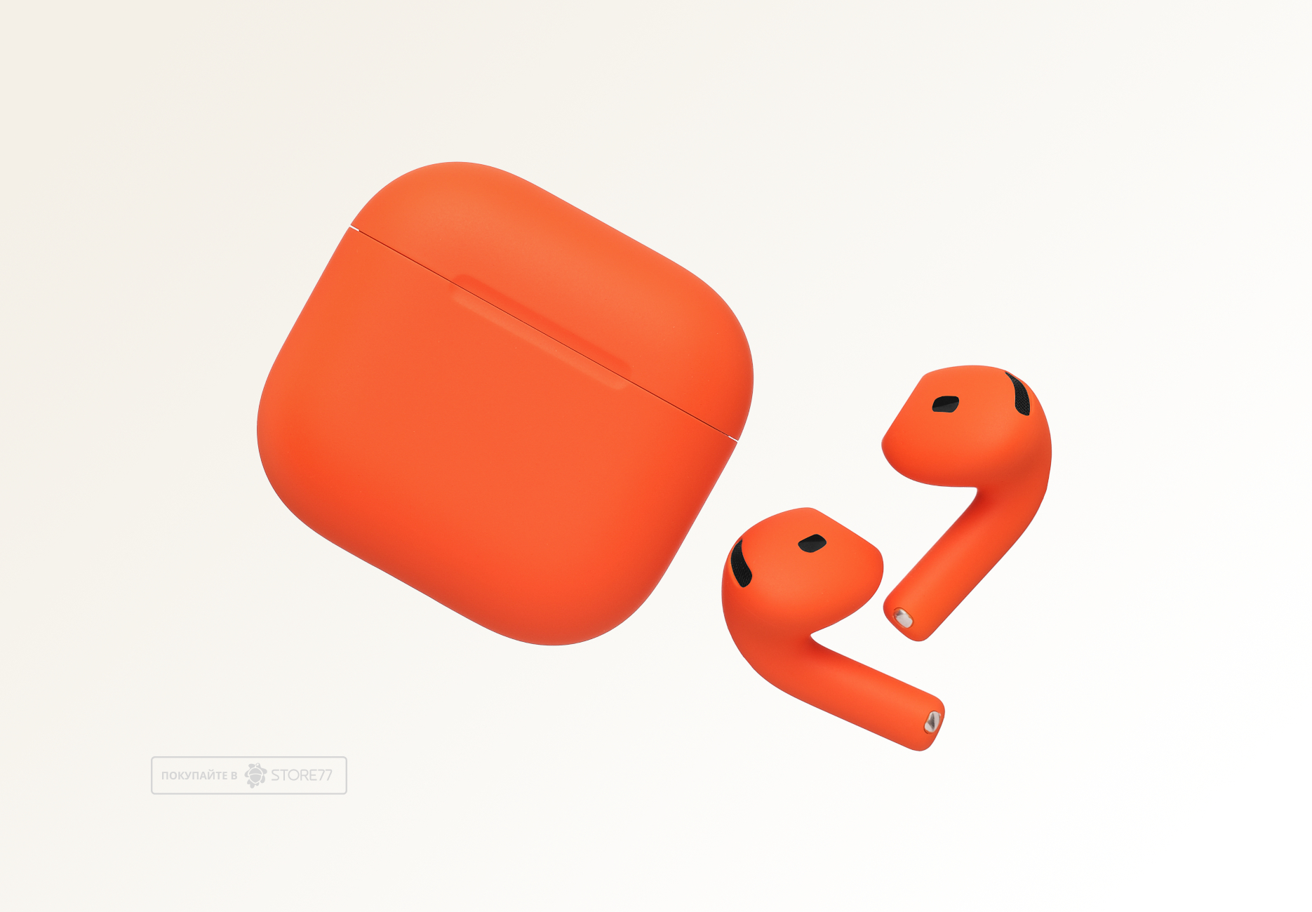 Беспроводные наушники Apple AirPods 5 беспроводная зарядка чехла (Оранжевый)