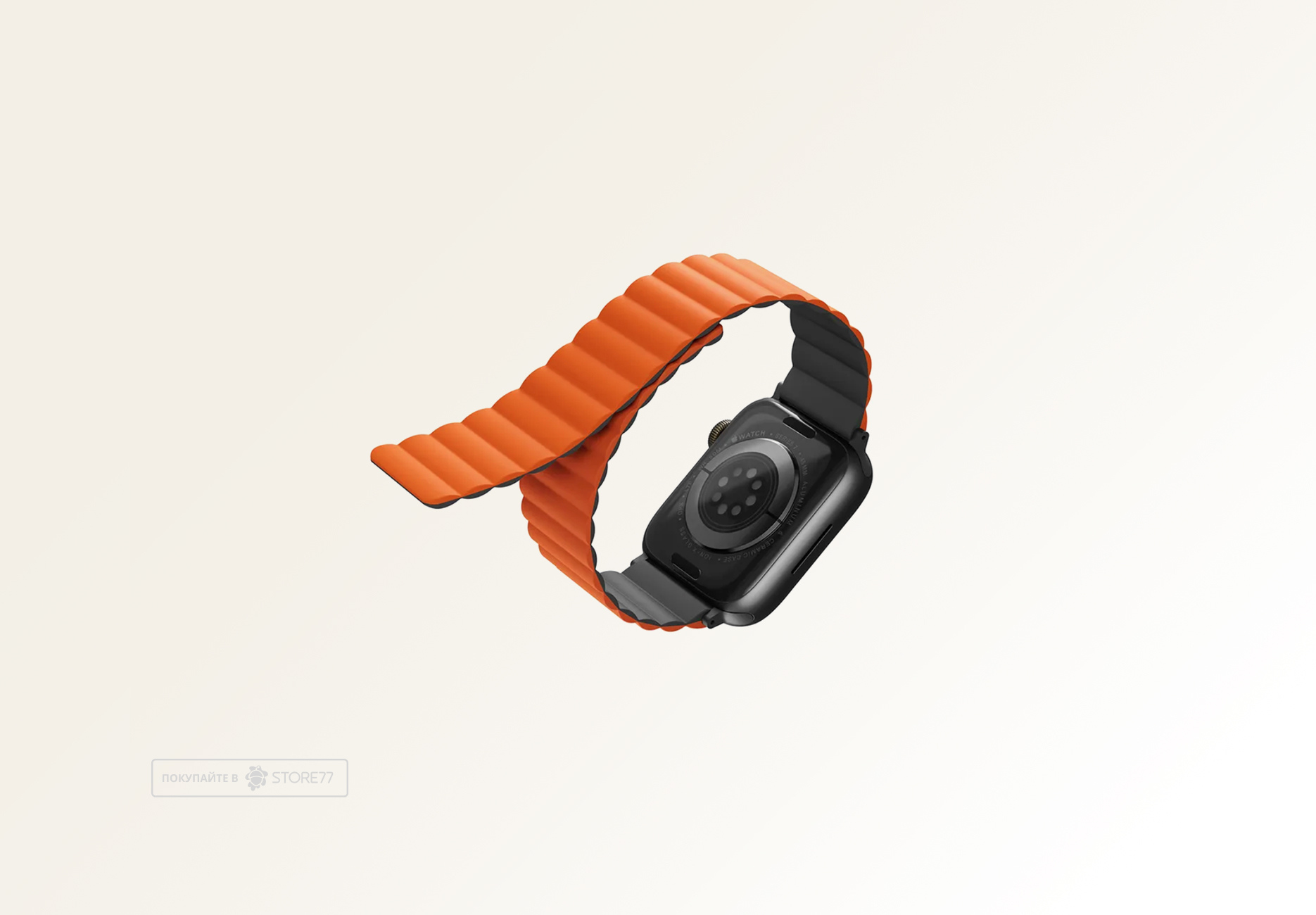 Ремешок Uniq для Apple Watch 42/44/45/49mm Revix reversible Magnetic (Серый/Оранжевый)