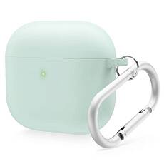 Чехол Elago для AirPods 4 Liquid Hybrid с карабином (Мятный)