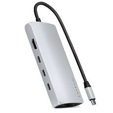 Переходник Satechi USB-C Multiport Adapter 8K with Ethernet V3 (Серебристый)
