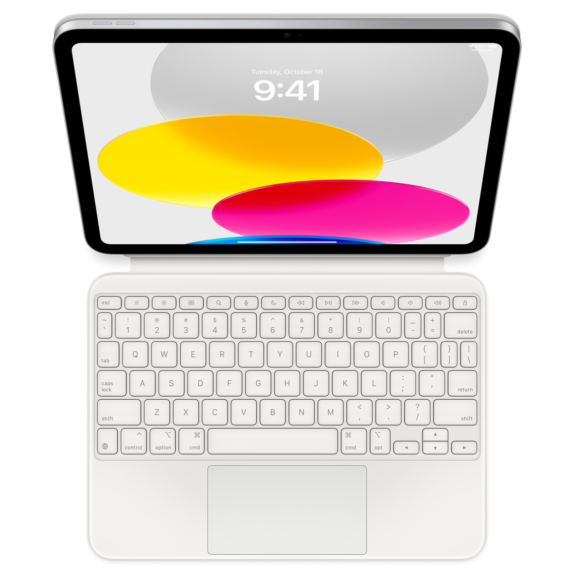 Клавиатура Apple Magic Keyboard Folio для iPad 10 10.9" (Белая) (Уценка)