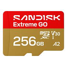 Карта памяти SanDisk Extreme Go microSDXC 256 ГБ UHS класс 3, класс видео 30, A2