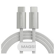 Кабель Magssory Line USB-C - USB-C, 60 Вт, 1.5м (Белый)