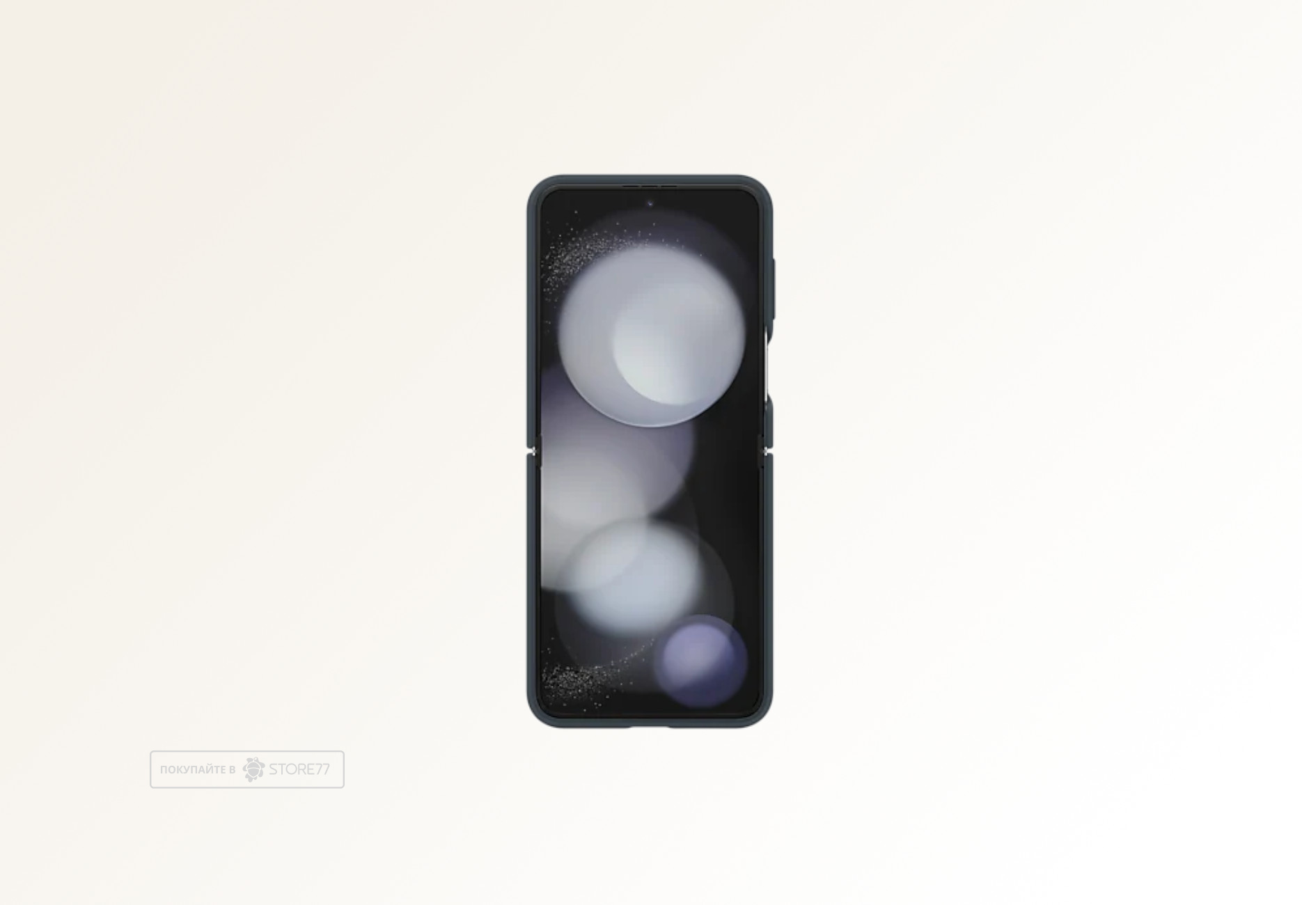 Чехол Samsung Silicone с кольцом для Z Flip5 (Тёмно-синий)