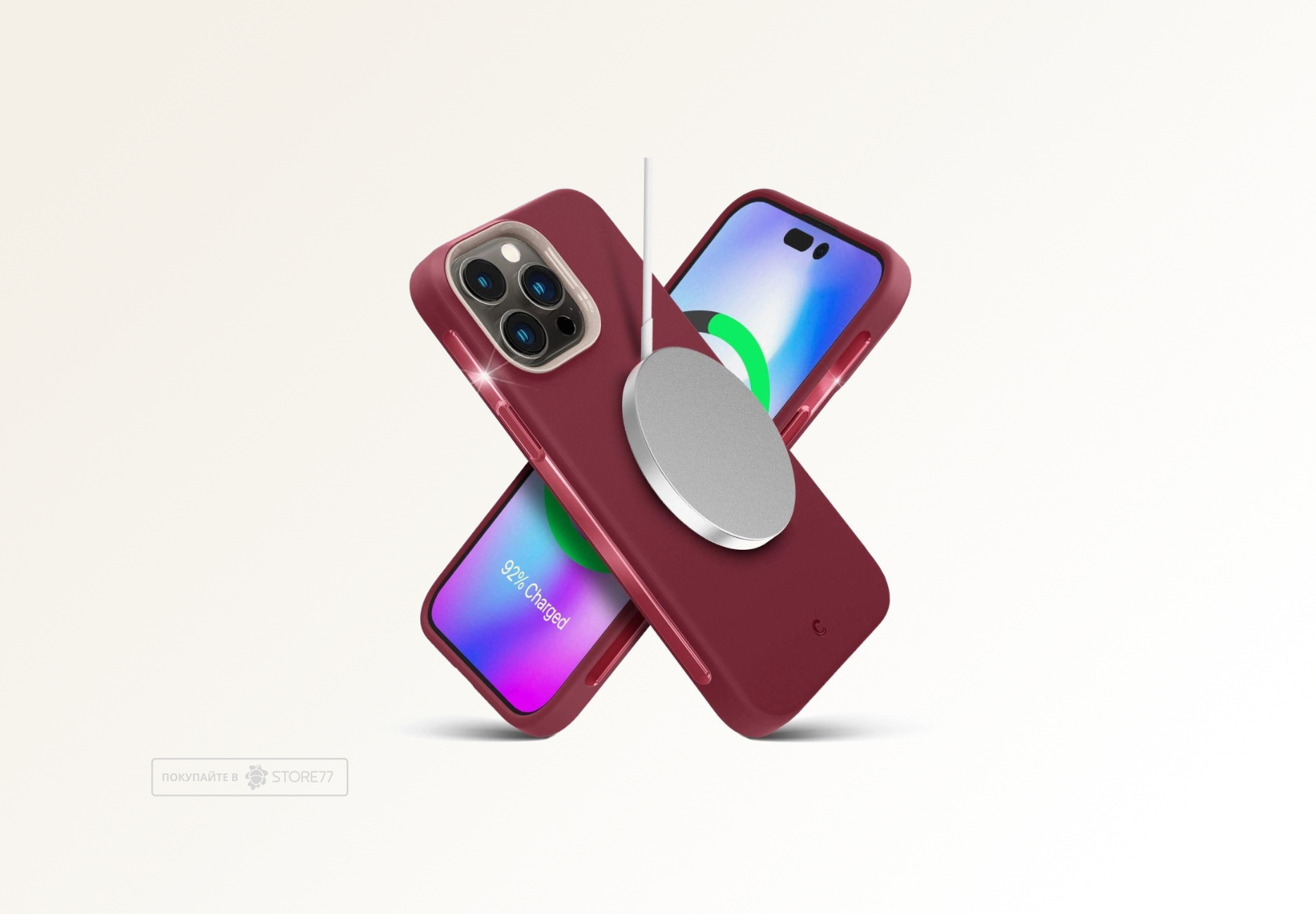 Чехол Spigen Cyrill Ultra Color Mag Magsafe для iPhone 14 Pro (Бордовый)