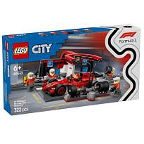 Конструктор LEGO City 60443 Пит-стоп F1 и команда болида Ferrari