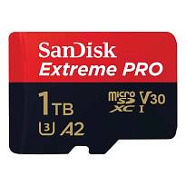 Карта памяти Sandisk Extreme Pro microSDXC 1 ТБ A2, UHS класс 3, класс видео 30